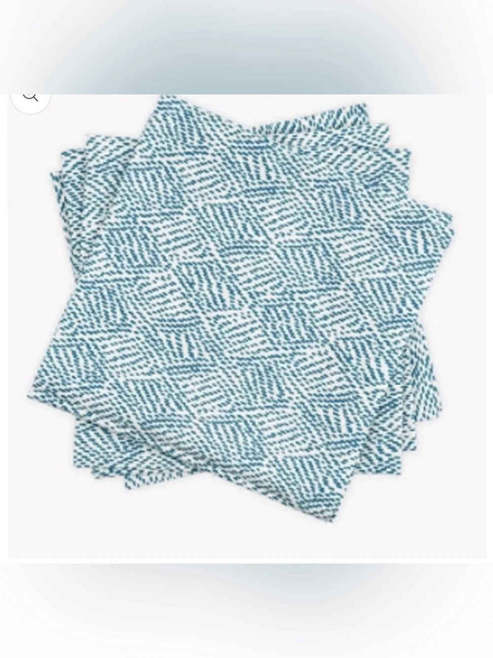 NEW Matouk Duma Diamond Linen Napkin Set- set of 4 - in blue